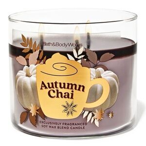 🆕🍁 BATH & BODY WORKS LIMITED EDITION “AUTUMN CHAI” 3-WICK CANDLE. BRAND NEW!